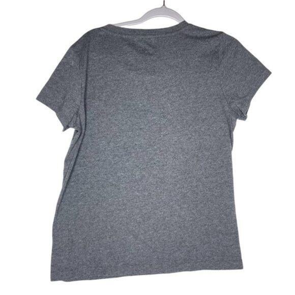 Rae Dunn Womens Top Size L Gray Short Sleeve Pullover T-Shirt Unlined Casual - Picture 2 of 9